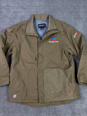Ariat FR Jacket Mens Medium Brown Canvas Workhorse CAT4 Insulated Workwear